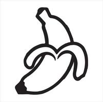 Banana silhouette illustration with White Background vector