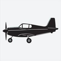 drawing of a plane silhouette with skywriting. vector