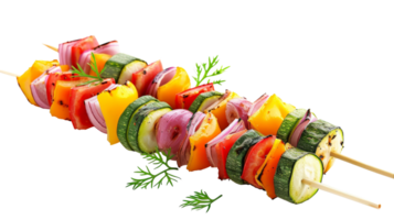 vegetable kebab skewer on the Transparent Background, Format png
