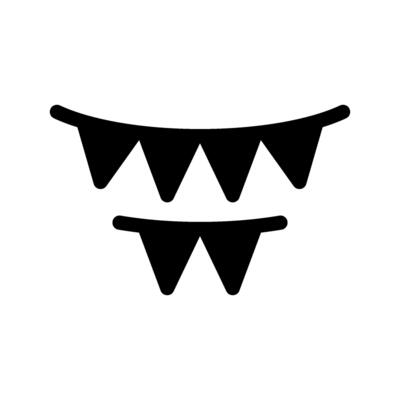Bunting Icon Symbol Design Illustration
