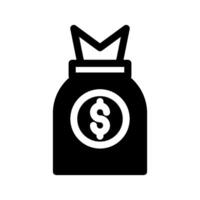 Money Bag Icon Symbol Design Illustration vector