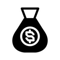 Money Bag Icon Symbol Design Illustration vector