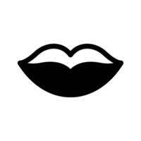 Glossy Lips Icon Symbol Design Illustration vector