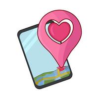 illustration of wedding location pin vector
