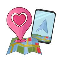 illustration of wedding location pin vector