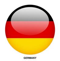 GERMANY flag button on white background vector