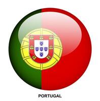 PORTUGAL button flag on white background vector