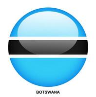 BOTSWANA flag button on white background vector