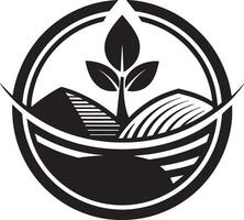 environment and ecology logo design black and white vector