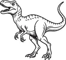 illustration of a dinosaur illustration black and white vector