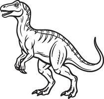 illustration of a dinosaur illustration black and white vector