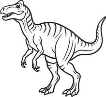 illustration of a dinosaur illustration black and white vector