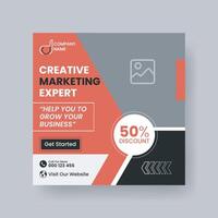 Modern Digital Marketing Agency Social Media Post For Business. Abstract Advertisement Square Web Post for Company Promotion. vector