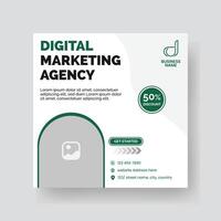 Modern Digital Marketing Agency Social Media Post For Business. Abstract Advertisement Square Web Post for Company Promotion. vector