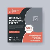 Modern Digital Marketing Agency Social Media Post For Business. Abstract Advertisement Square Web Post for Company Promotion. vector