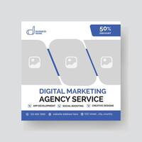 Modern Digital Marketing Agency Social Media Post For Business. Abstract Advertisement Square Web Post for Company Promotion. vector