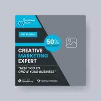 Modern Digital Marketing Agency Social Media Post For Business. Abstract Advertisement Square Web Post for Company Promotion. vector