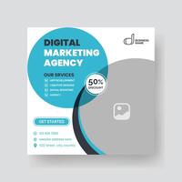Modern Digital Marketing Agency Social Media Post For Business. Abstract Advertisement Square Web Post for Company Promotion. vector