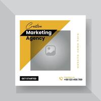 Modern Digital Marketing Agency Social Media Post For Business. Abstract Advertisement Square Web Post for Company Promotion. vector