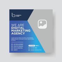 Modern Digital Marketing Agency Social Media Post For Business. Abstract Advertisement Square Web Post for Company Promotion. vector