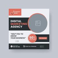 Modern Digital Marketing Agency Social Media Post For Business. Abstract Advertisement Square Web Post for Company Promotion. vector