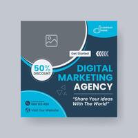 Modern Digital Marketing Agency Social Media Post For Business. Abstract Advertisement Square Web Post for Company Promotion. vector