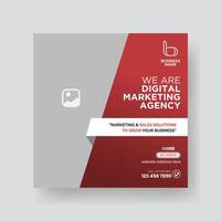 Modern Digital Marketing Agency Social Media Post For Business. Abstract Advertisement Square Web Post for Company Promotion. vector