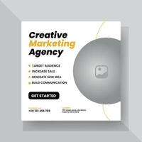 Modern Digital Marketing Agency Social Media Post For Business. Abstract Advertisement Square Web Post for Company Promotion. vector