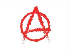 Anarchy symbol on white background vector