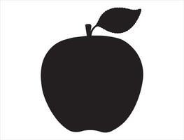 Apple silhouette on white background vector