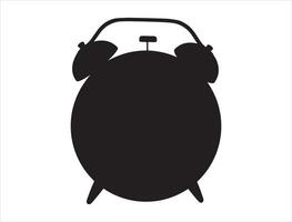 Alarm clock silhouette on white background vector