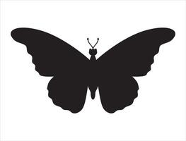 Butterfly silhouette on white background vector