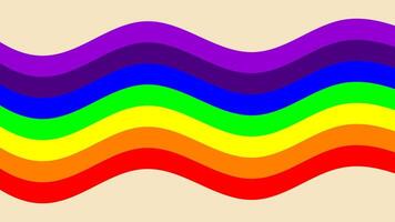 abstract colorful rainbow waves background with lines vector