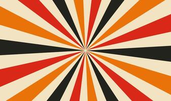 Sunburst Circus background and spiral retro rays pattern vector
