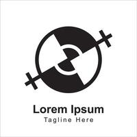 Round shape pointer shape logo design icon vector