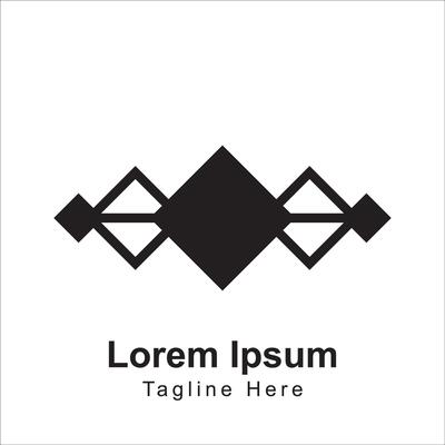 Rectangle shape banner type logo design icon