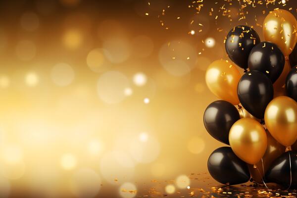 Black And Gold Birthday Background Stock Photos, Images and Backgrounds