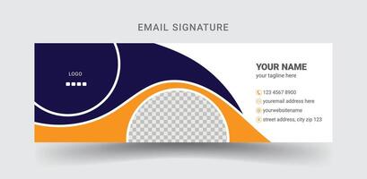Clean and creative email signature design template vector