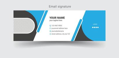 Clean and creative email signature design vector