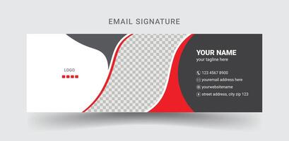 Clean and creative email signature design template vector
