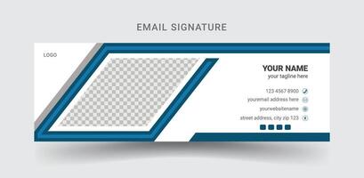 Clean and creative email signature design template vector