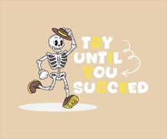 try until you succed design vector