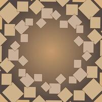 Abstract geometric background in the form of a frame of brown squares vector