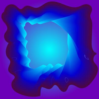 Abstract frame in the form of a fantastic pattern on a blue background