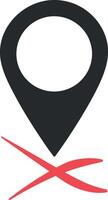 location indicator or destination without background vector