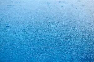 drops of water on the surface of the water in the pool 3 photo