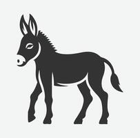 Majestic Donkey Silhouette Collection, Ideal for Creative Projects and Illustrations vector