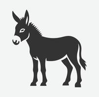 Majestic Donkey Silhouette Collection, Ideal for Creative Projects and Illustrations vector