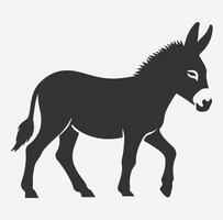 Majestic Donkey Silhouette Collection, Ideal for Creative Projects and Illustrations vector
