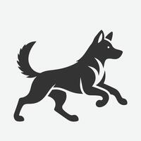 Dynamic Silhouette of Running Dog, Perfect for All Your Creative Projects vector